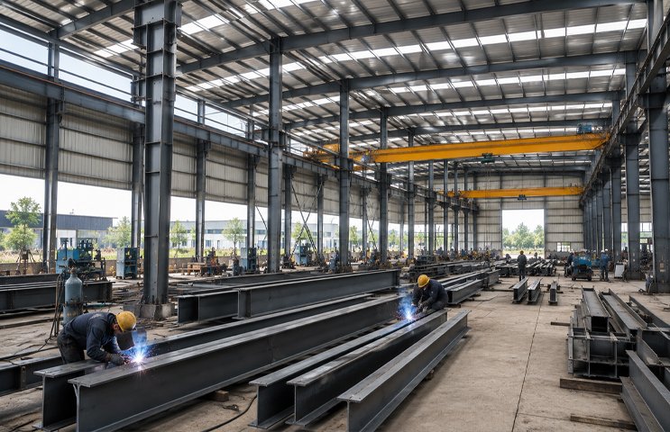 Mild Steel Factory Shed Fabrication Service