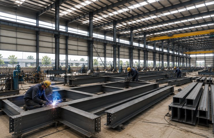 Mild Steel Industrial Shed Fabrication Service